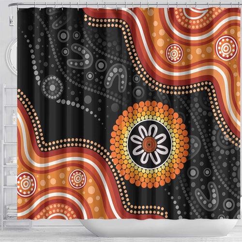 Australia Aboriginal Art Shower Curtain Indigenous Proud