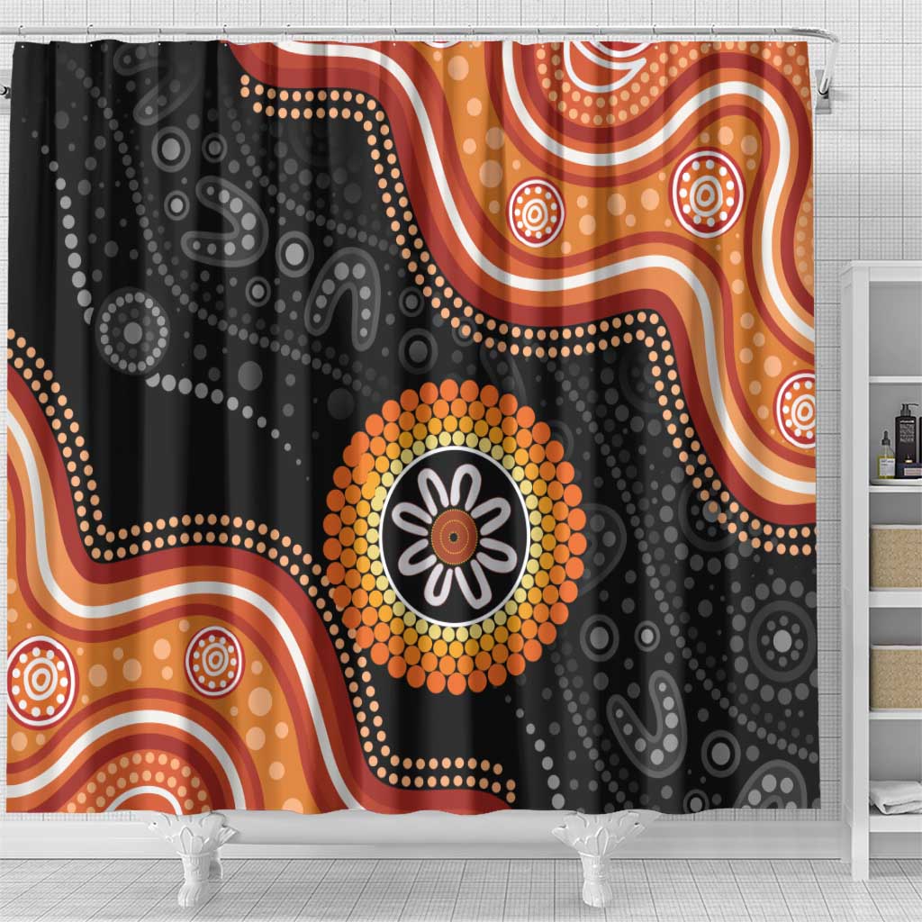 Australia Aboriginal Art Shower Curtain Indigenous Proud
