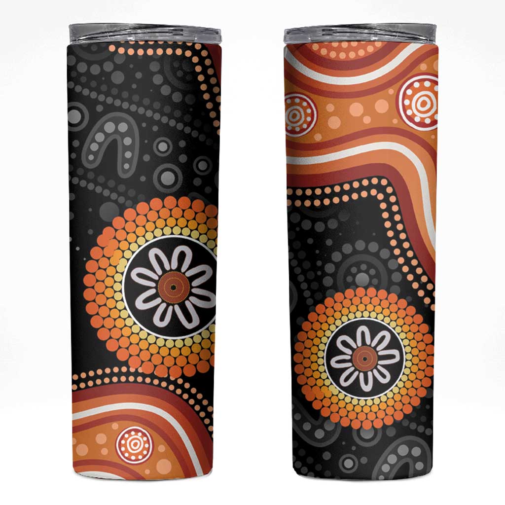 Australia Aboriginal Art Skinny Tumbler Indigenous Proud