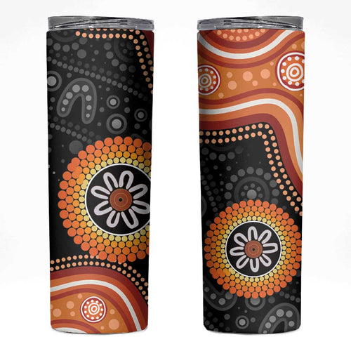 Australia Aboriginal Art Skinny Tumbler Indigenous Proud