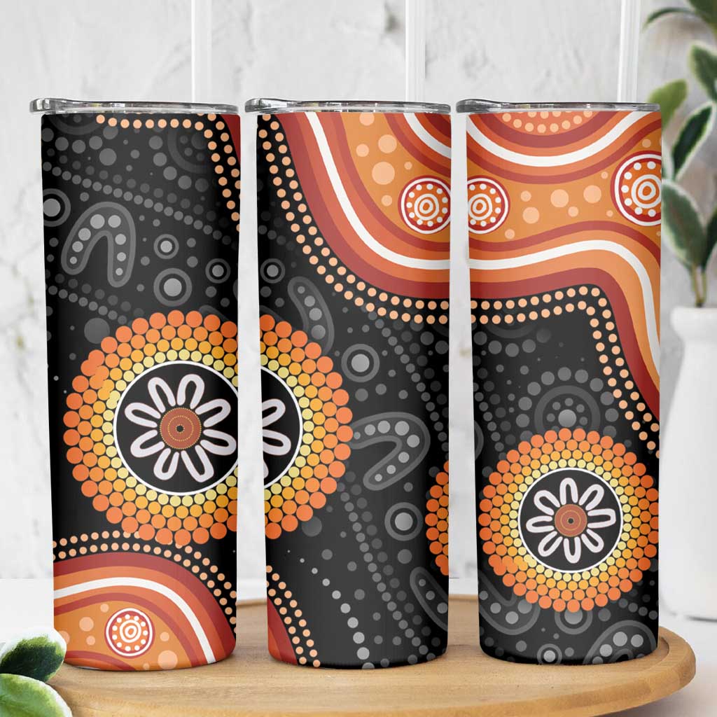 Australia Aboriginal Art Skinny Tumbler Indigenous Proud
