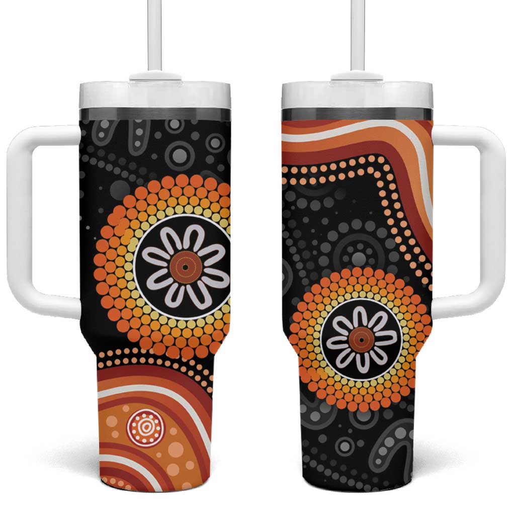 Australia Aboriginal Art Tumbler With Handle Indigenous Proud