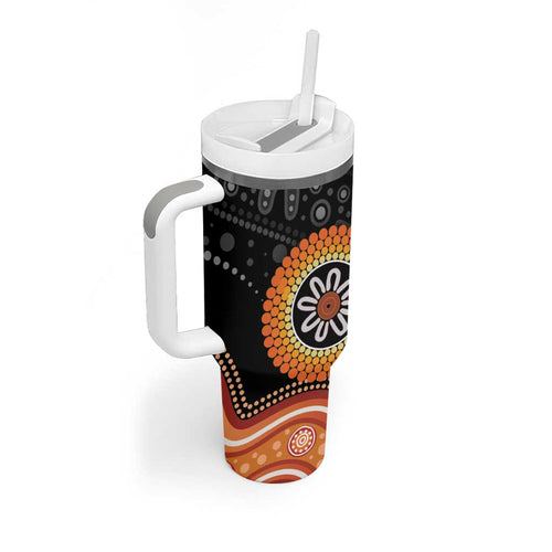 Australia Aboriginal Art Tumbler With Handle Indigenous Proud