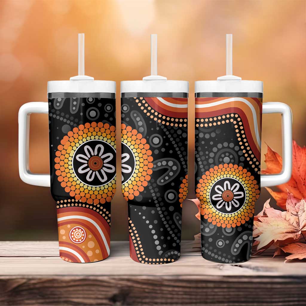 Australia Aboriginal Art Tumbler With Handle Indigenous Proud