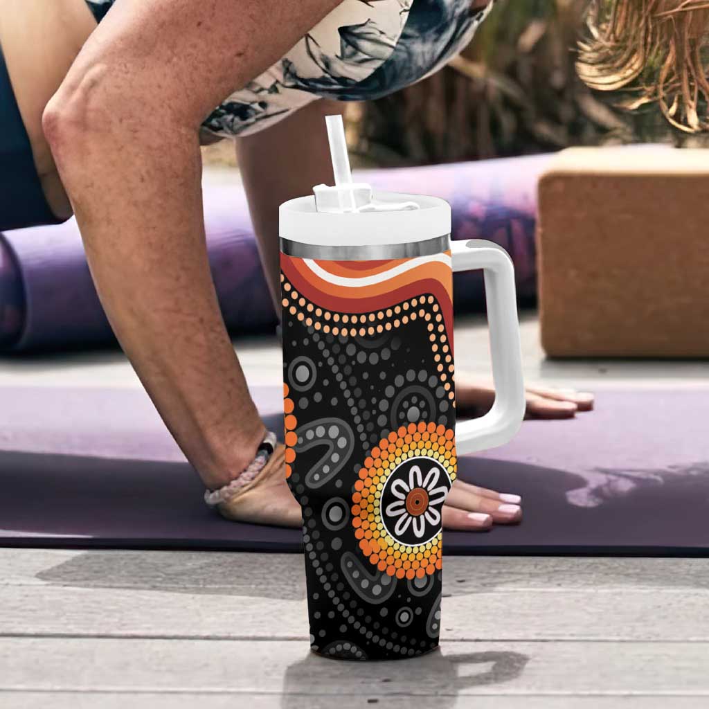 Australia Aboriginal Art Tumbler With Handle Indigenous Proud