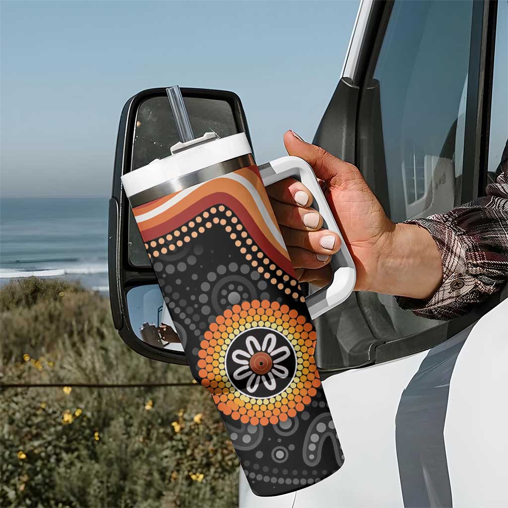 Australia Aboriginal Art Tumbler With Handle Indigenous Proud