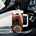 Australia Aboriginal Art Tumbler With Handle Indigenous Proud