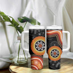 Australia Aboriginal Art Tumbler With Handle Indigenous Proud