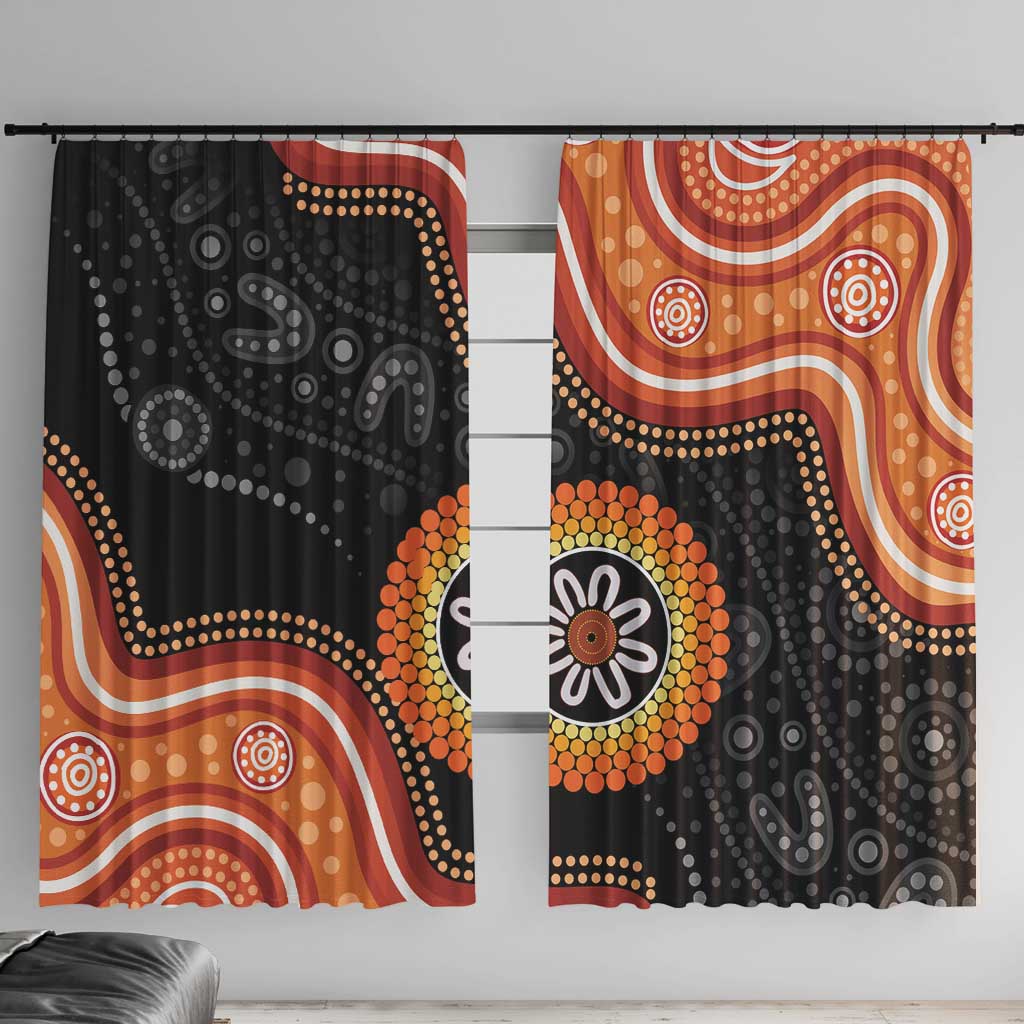Australia Aboriginal Art Window Curtain Indigenous Proud