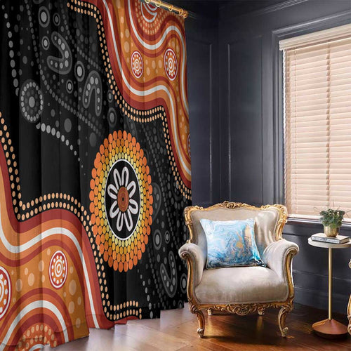 Australia Aboriginal Art Window Curtain Indigenous Proud