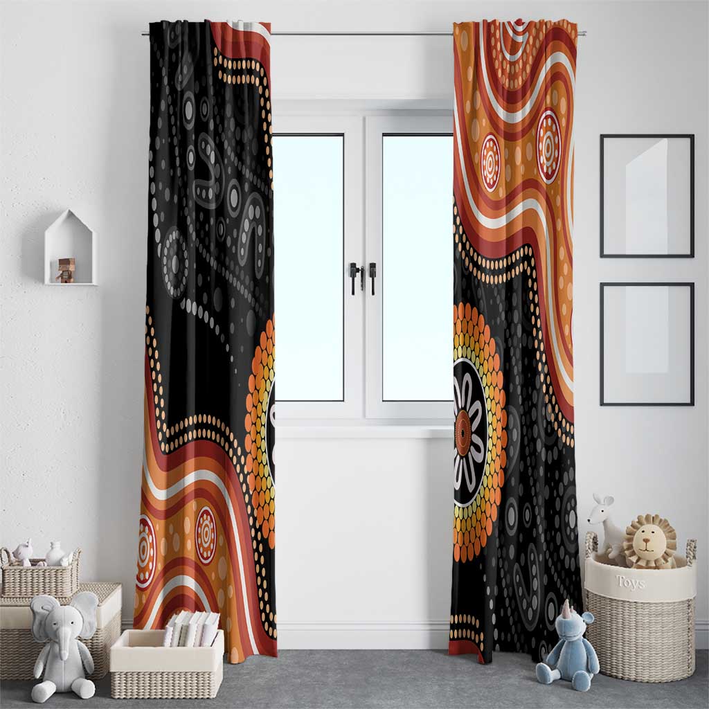 Australia Aboriginal Art Window Curtain Indigenous Proud