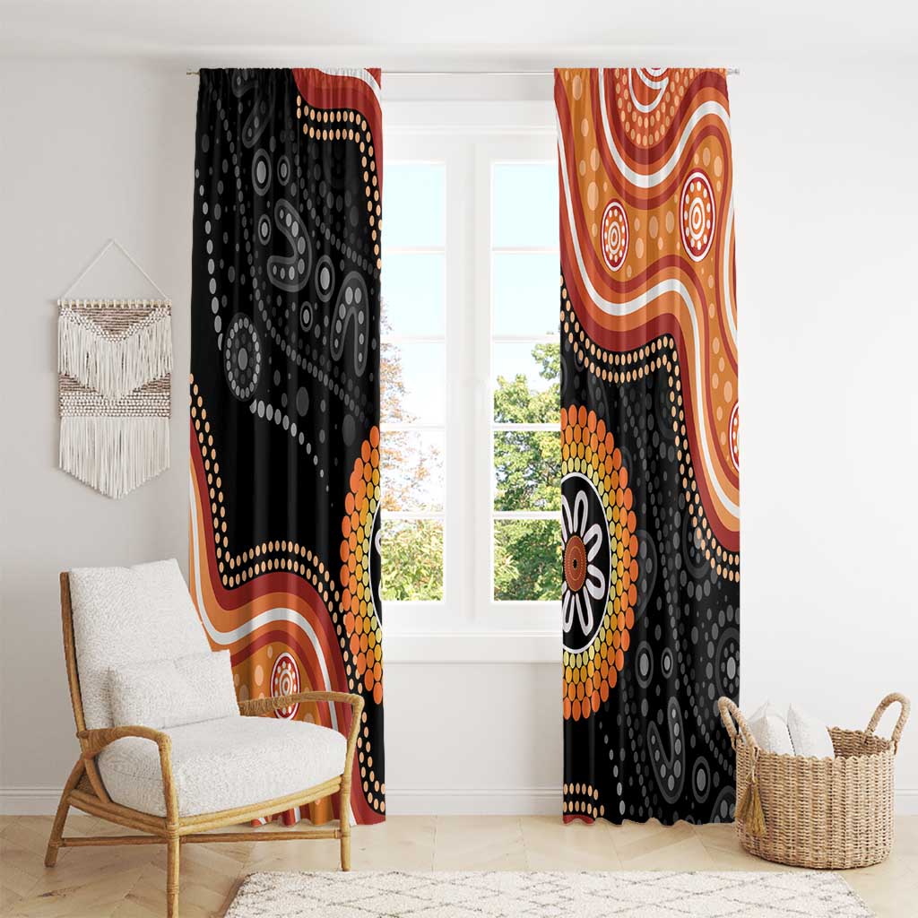 Australia Aboriginal Art Window Curtain Indigenous Proud