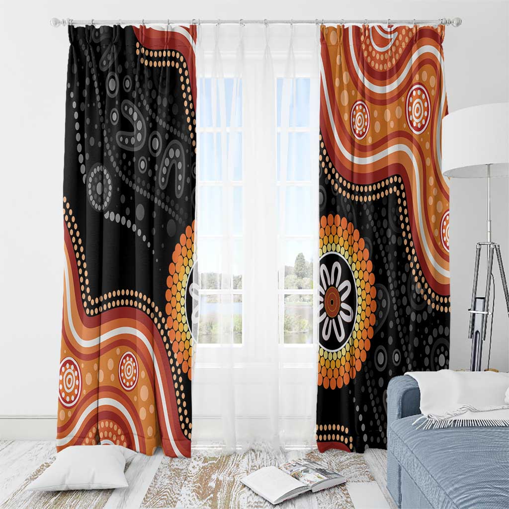 Australia Aboriginal Art Window Curtain Indigenous Proud