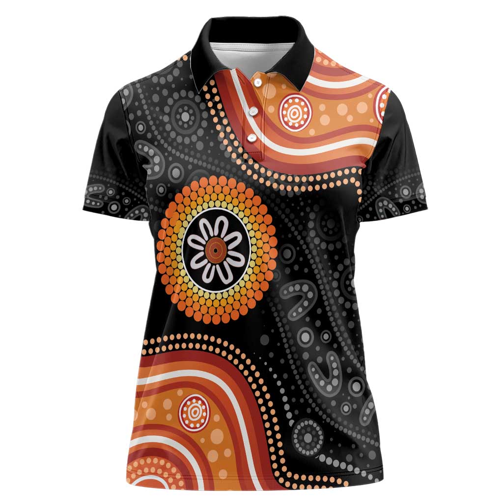 Australia Aboriginal Art Women Polo Shirt Indigenous Proud