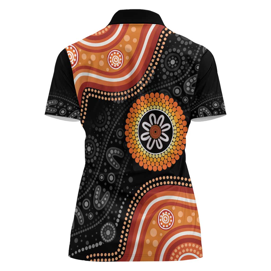 Australia Aboriginal Art Women Polo Shirt Indigenous Proud