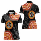 Australia Aboriginal Art Women Polo Shirt Indigenous Proud