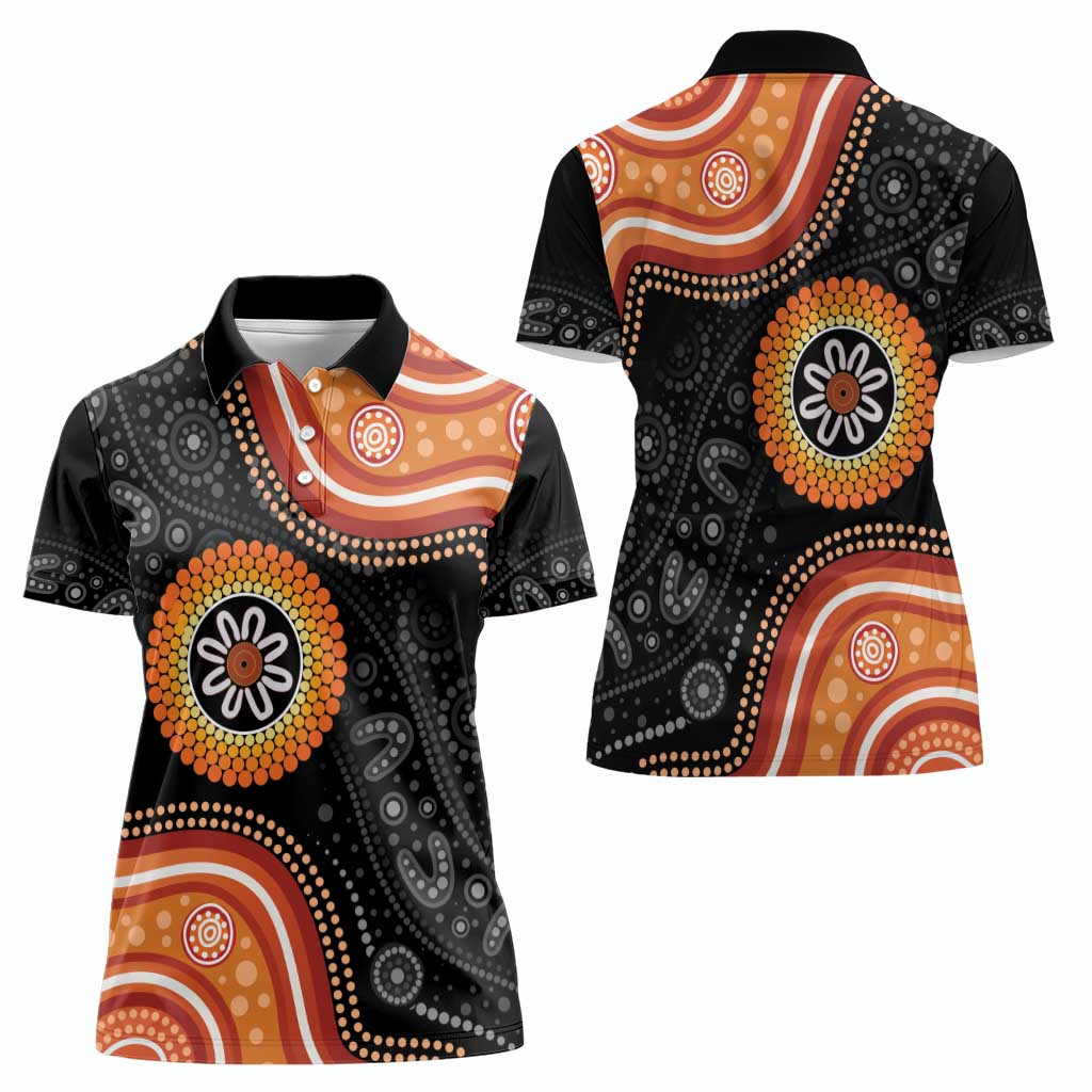 Australia Aboriginal Art Women Polo Shirt Indigenous Proud
