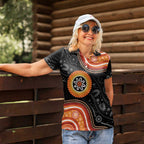 Australia Aboriginal Art Women Polo Shirt Indigenous Proud