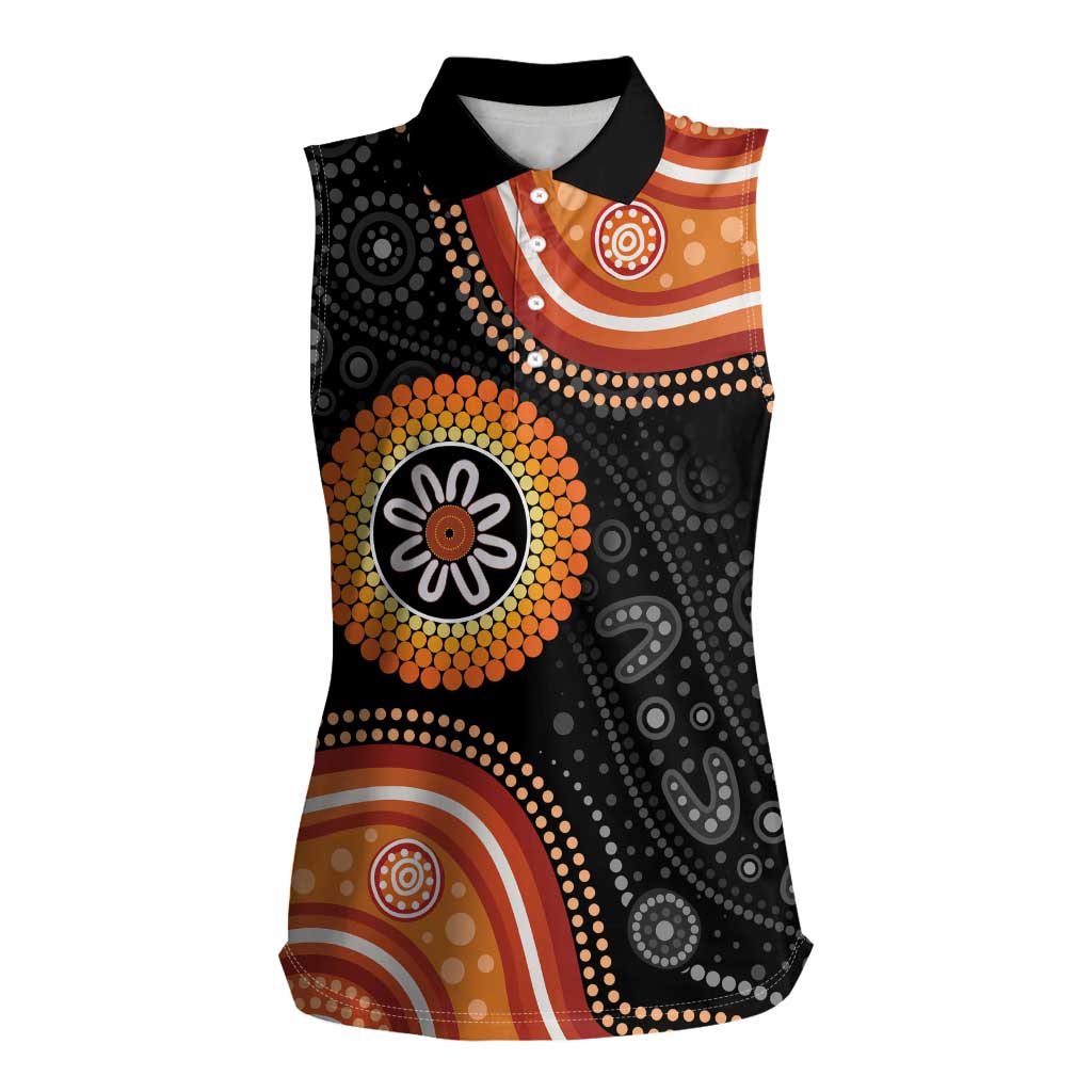 Australia Aboriginal Art Women Sleeveless Polo Shirt Indigenous Proud