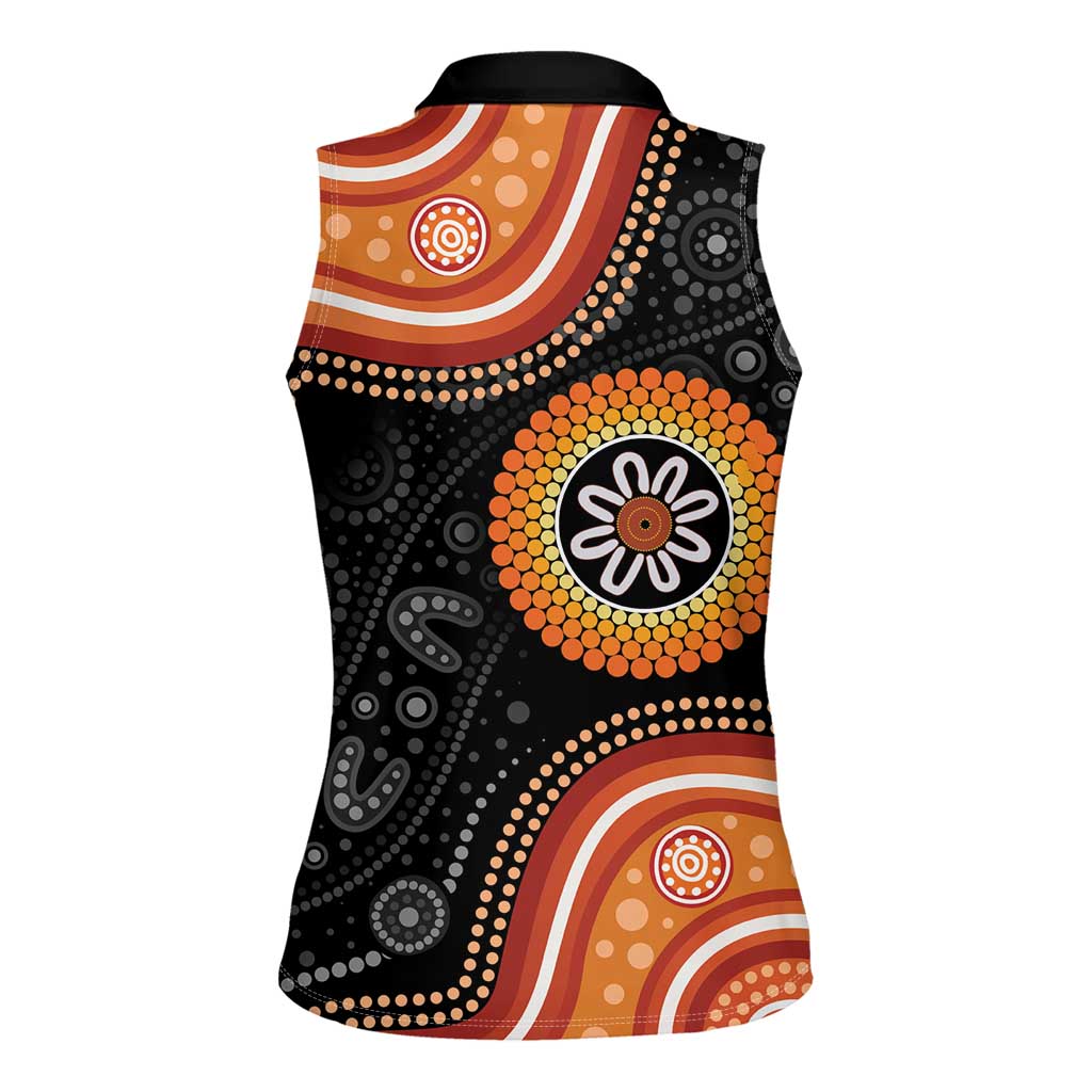 Australia Aboriginal Art Women Sleeveless Polo Shirt Indigenous Proud