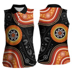 Australia Aboriginal Art Women Sleeveless Polo Shirt Indigenous Proud