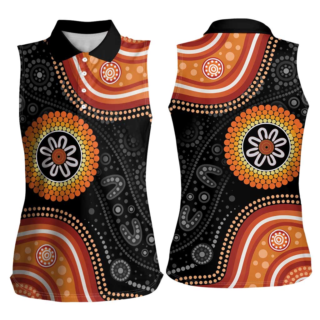 Australia Aboriginal Art Women Sleeveless Polo Shirt Indigenous Proud