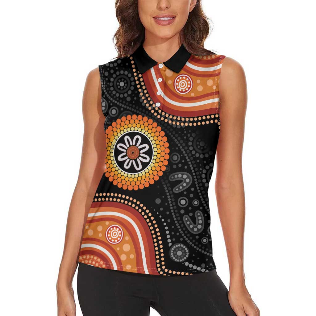 Australia Aboriginal Art Women Sleeveless Polo Shirt Indigenous Proud
