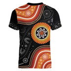 Australia Aboriginal Art Women V-Neck T-Shirt Indigenous Proud