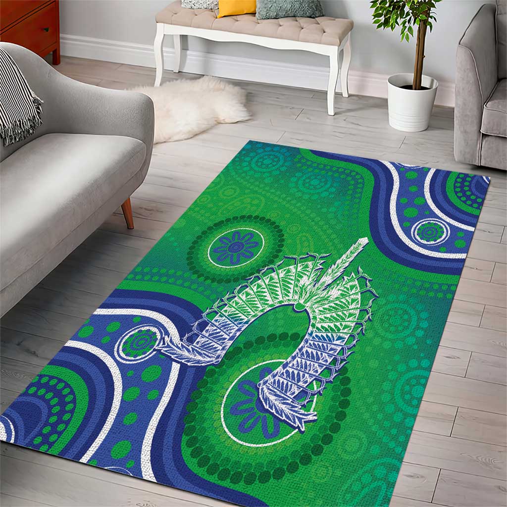 Australia Torres Strait Islanders Area Rug Dhari Aboriginal Pattern
