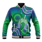 Australia Torres Strait Islanders Baseball Jacket Dhari Aboriginal Pattern