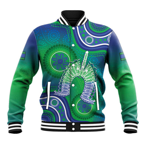 Australia Torres Strait Islanders Baseball Jacket Dhari Aboriginal Pattern