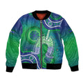Australia Torres Strait Islanders Bomber Jacket Dhari Aboriginal Pattern