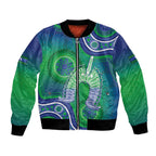 Australia Torres Strait Islanders Bomber Jacket Dhari Aboriginal Pattern