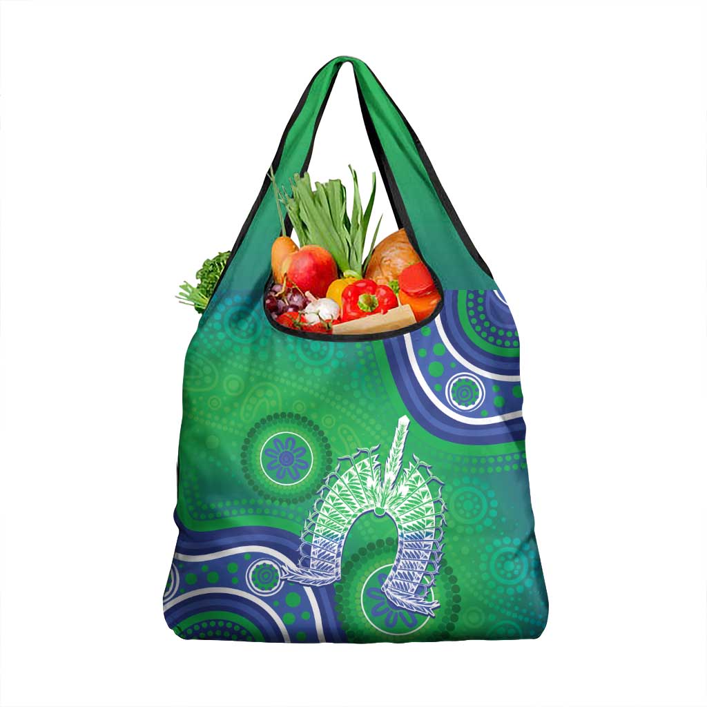 Australia Torres Strait Islanders Grocery Bag Dhari Aboriginal Pattern