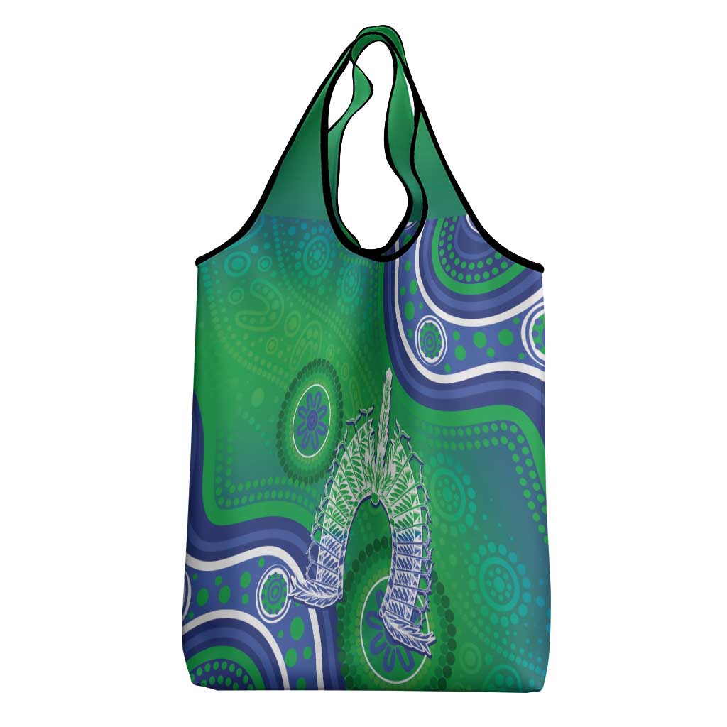 Australia Torres Strait Islanders Grocery Bag Dhari Aboriginal Pattern