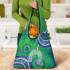 Australia Torres Strait Islanders Grocery Bag Dhari Aboriginal Pattern