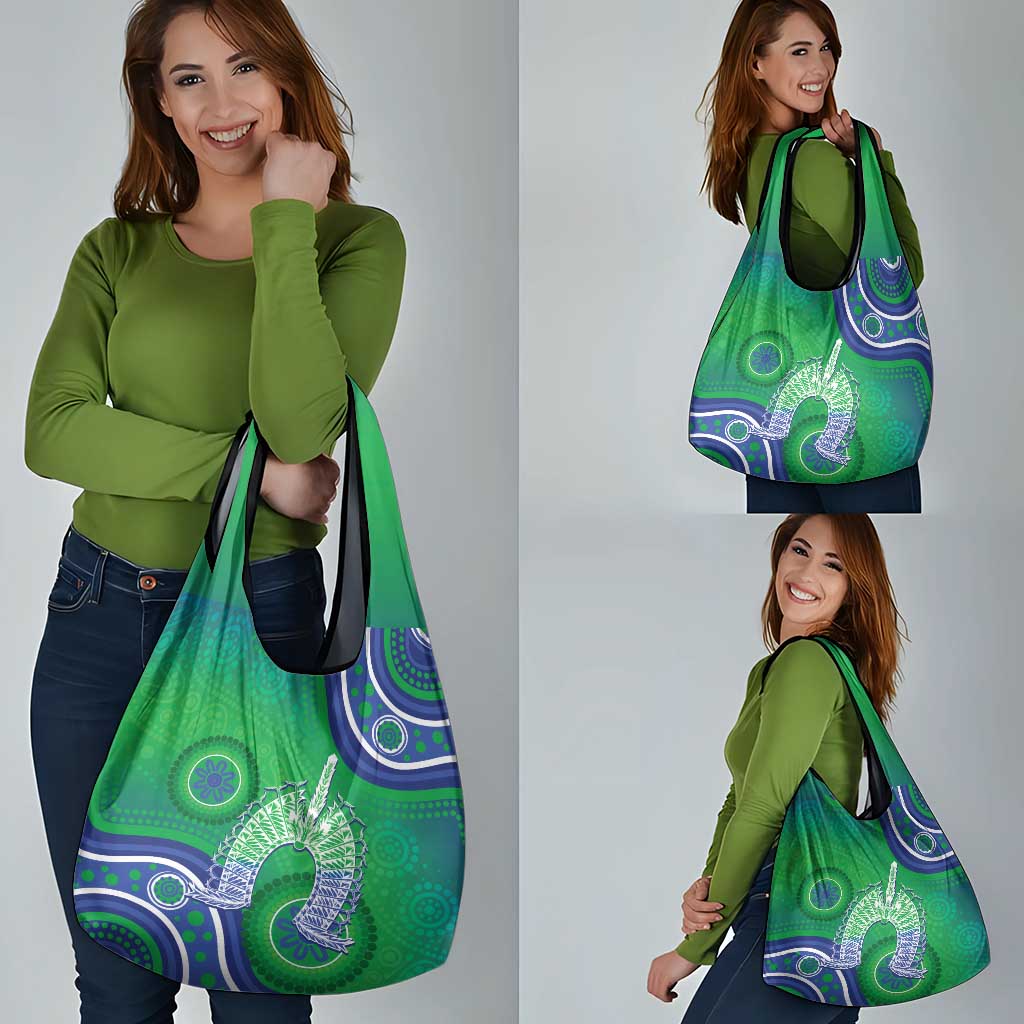 Australia Torres Strait Islanders Grocery Bag Dhari Aboriginal Pattern