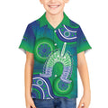 Australia Torres Strait Islanders Kid Hawaiian Shirt Dhari Aboriginal Pattern