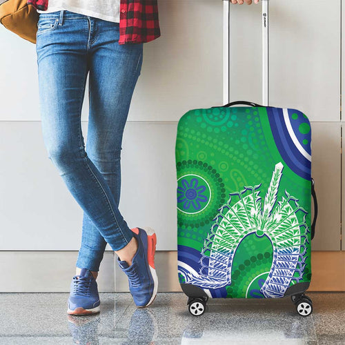 Australia Torres Strait Islanders Luggage Cover Dhari Aboriginal Pattern