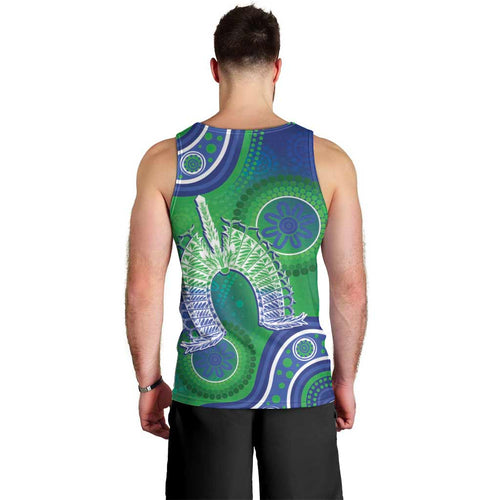 Australia Torres Strait Islanders Men Tank Top Dhari Aboriginal Pattern