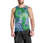 Australia Torres Strait Islanders Men Tank Top Dhari Aboriginal Pattern