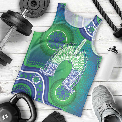 Australia Torres Strait Islanders Men Tank Top Dhari Aboriginal Pattern