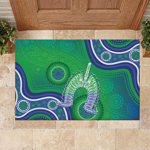 Australia Torres Strait Islanders Rubber Doormat Dhari Aboriginal Pattern