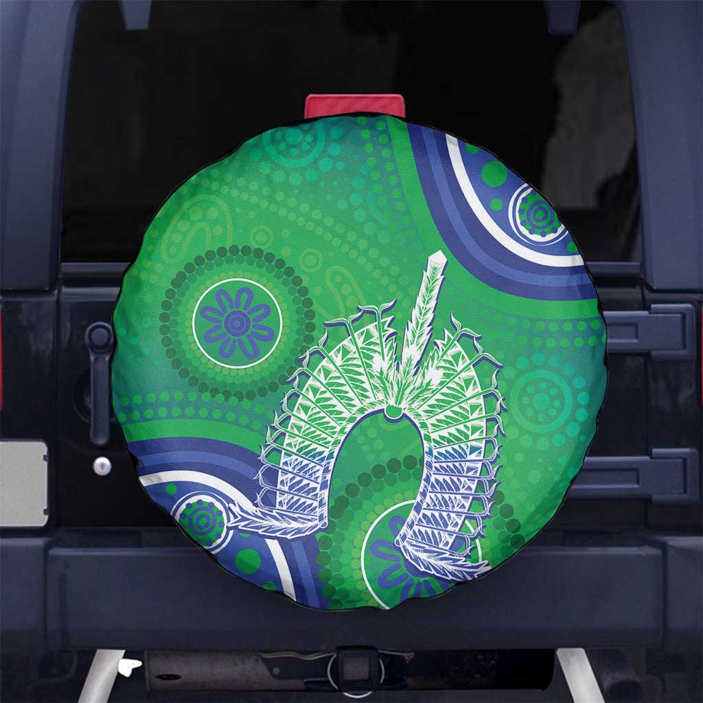 Australia Torres Strait Islanders Spare Tire Cover Dhari Aboriginal Pattern