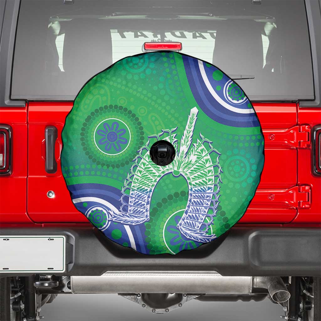 Australia Torres Strait Islanders Spare Tire Cover Dhari Aboriginal Pattern
