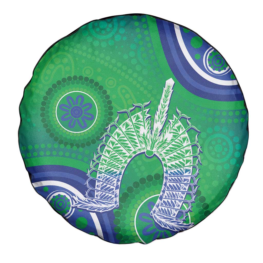 Australia Torres Strait Islanders Spare Tire Cover Dhari Aboriginal Pattern