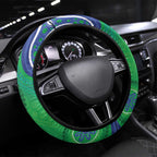 Australia Torres Strait Islanders Steering Wheel Cover Dhari Aboriginal Pattern