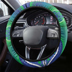 Australia Torres Strait Islanders Steering Wheel Cover Dhari Aboriginal Pattern