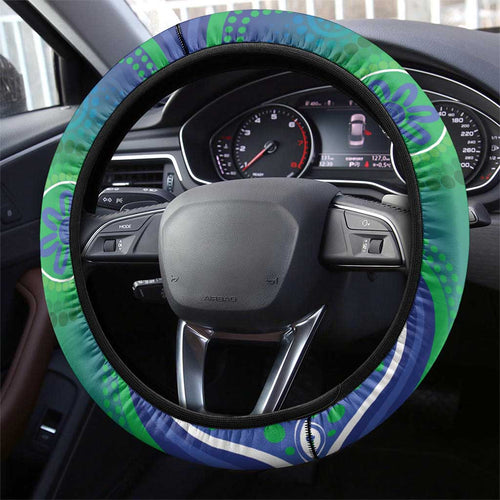 Australia Torres Strait Islanders Steering Wheel Cover Dhari Aboriginal Pattern