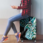 Proud Aotearoa Luggage Cover Maori Silver Fern Mix Paua Shell Pattern